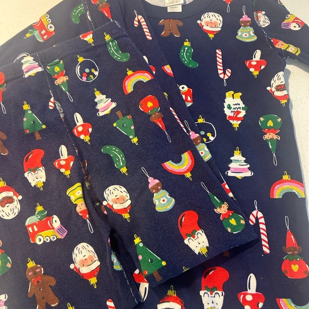 Hanna Andersson Navy Holiday Pajama set - Picture 4 of 4